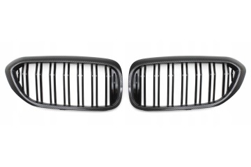DUMMY GRILL KIDNEY BMW 5 G30 G31 CARBON COLOR 2 RIBS 2018 2020 Packaging status original