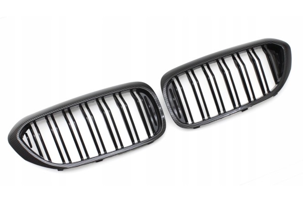 DUMMY GRILL KIDNEY BMW 5 G30 G31 CARBON COLOR 2 RIBS 2018 2020 Part manufacturer TOPGER