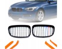 DUMMY GRILL KIDNEY BMW 1 F20 12 14 BLACK GLOSS COLOR M PACKAGE 1 RIB