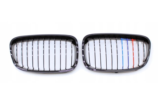 DUMMY GRILL KIDNEY BMW 1 F20 12 14 BLACK GLOSS COLOR M PACKAGE 1 RIB Packaging status original