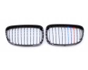 DUMMY GRILL KIDNEY BMW 1 F20 12 14 BLACK GLOSS COLOR M PACKAGE 1 RIB Installation side front