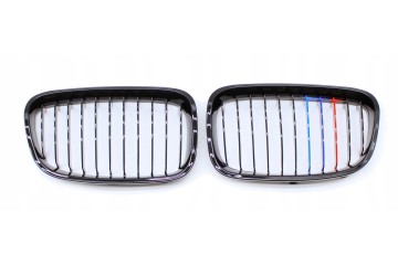DUMMY GRILL KIDNEY BMW 1 F20 12 14 BLACK GLOSS COLOR M PACKAGE 1 RIB Installation side front