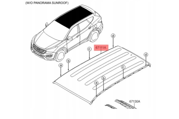 Roof santa fe 2012 2018 Hyundai