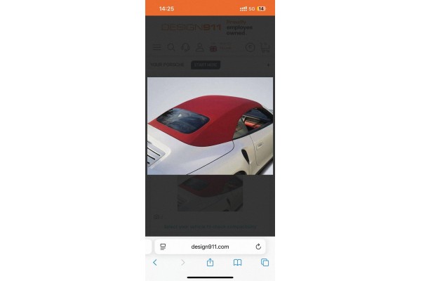 Roof covering convertible with rear window Porsche 991 992 991561939