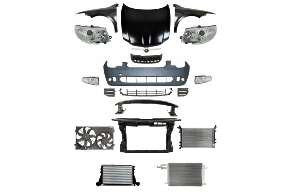 SUPERB 08 13 FRONT MASK BUMPER BELT FENDER LAMP