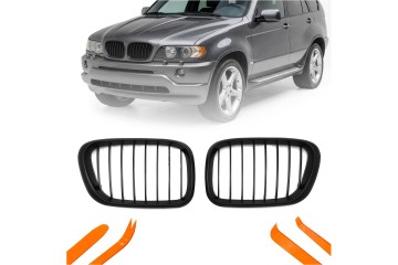 DUMMY GRILL FOR BMW X5 E53 1999 2003 BLACK MAT 1 RIB
