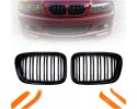 DUMMY GRILL KIDNEY BMW 3 E46 BLACK GLOSS 2 RIBS 1997 2001