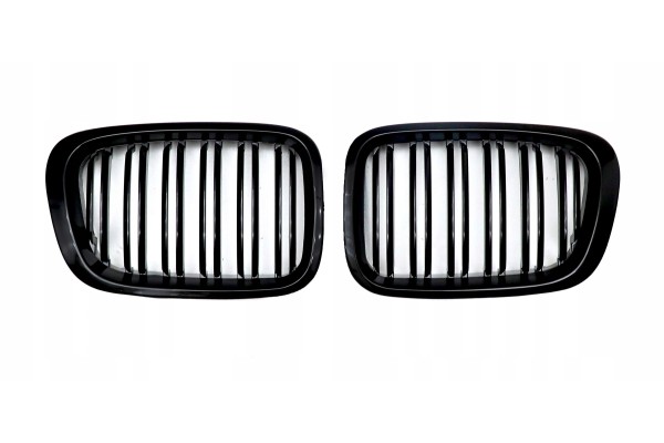 DUMMY GRILL KIDNEY BMW 3 E46 BLACK GLOSS 2 RIBS 1997 2001 Catalog number of the part KRG BMW 160