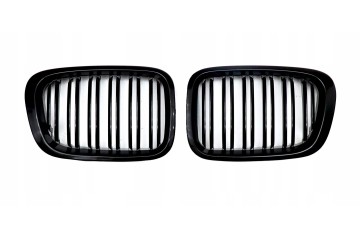 DUMMY GRILL KIDNEY BMW 3 E46 BLACK GLOSS 2 RIBS 1997 2001 Catalog number of the part KRG BMW 160