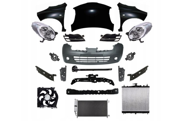 MICRA 03 10 FRONT BELT BUMPER MASK FENDER LAMP