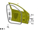 Front door right SKODA OCTAVIA IV 5E3831052B ORG NEW