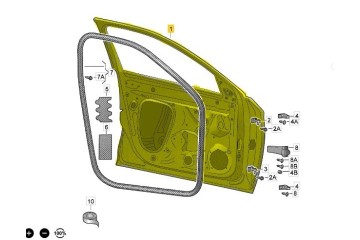 Front door right SKODA OCTAVIA IV 5E3831052B ORG NEW