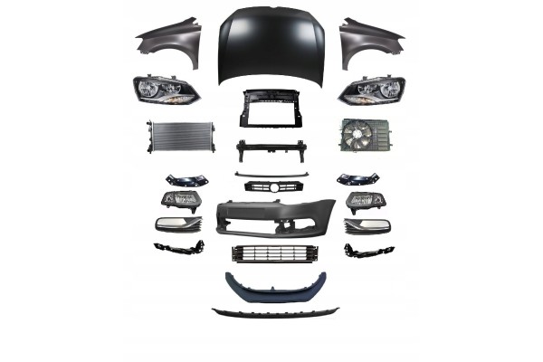 VW POLO 6R 07 14 FRONT MASK BUMPER BELT LAMP