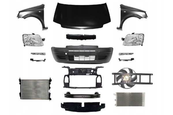 PANDA 03 12 FRONT MASK BUMPER BELT FENDER LAMP