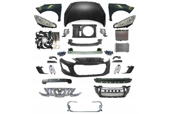 Peugeot 308 Front 07 11 mask fender lamp belt