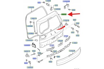 TAILGATE FORD GALAXY Mk3 2006 OEM 1682552 _ PAM21 U40410 AA Catalog number of the part PAM21U40410AA