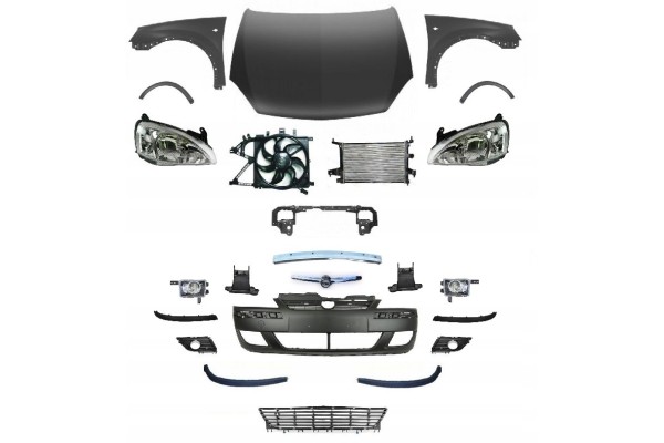 COMBO 03 10 FRONT MASK BUMPER BELT BLOTNIK LAMP