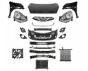 MICRA 13 17 FRONT BELT BUMPER MASK FENDER LAMP