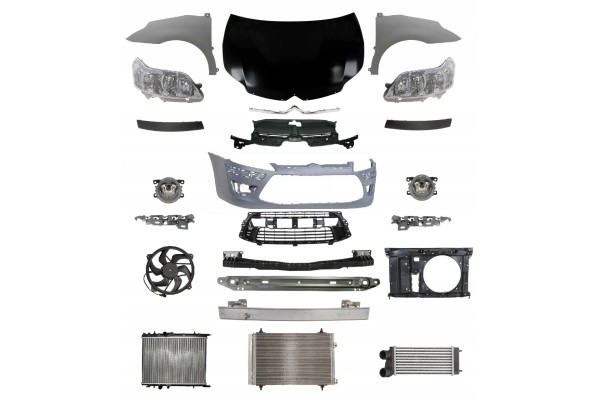 CITROEN C4 04 08 FRONT MASK BUMPER BELT LAMP