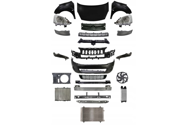 PARTNER 08 12 FRONT MASK BUMPER BELT FENDER