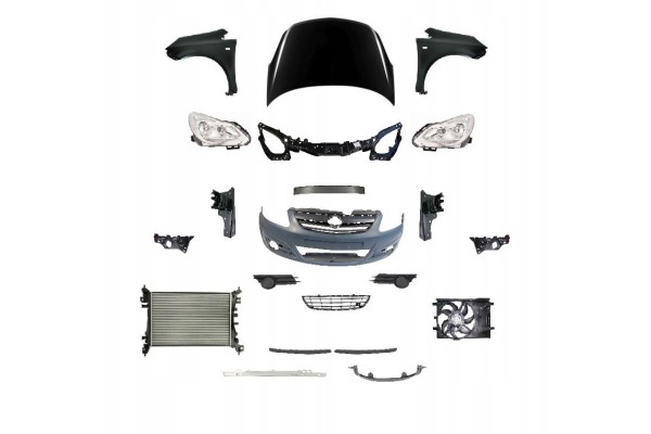 CORSA D 06 11 FRONT MASK BUMPER BELT FENDER