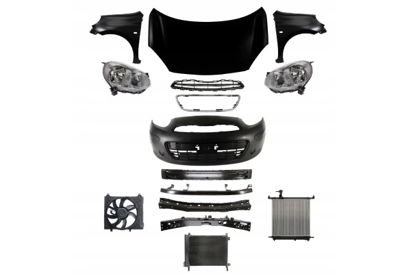 MICRA 10 13 FRONT BELT BUMPER MASK FENDER LAMP