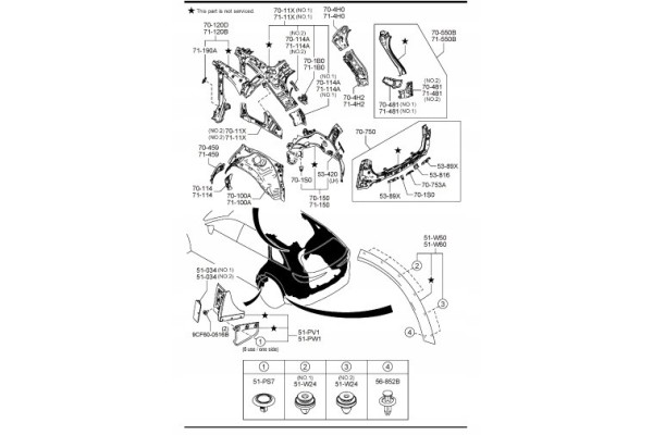 REAR LUGGAGE COMPARTMENT BELT MAZDA CX 70 KJ 2024 NEW OE Catalog number of the part 70 75ZE