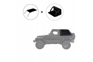 Complete Cargo type soft roof with Suntop Wrangler JK wall