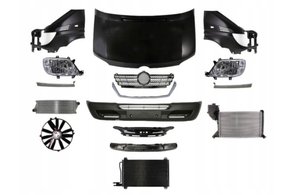 SPRINTER 00 06 FRONT MASK BUMPER BELT FENDER