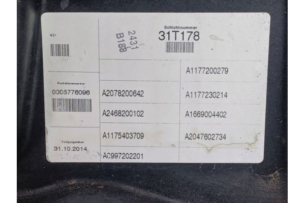 MERCEDES CLA W117 117 DOOR RIGHT FRONT 650 A1177220207 Version European