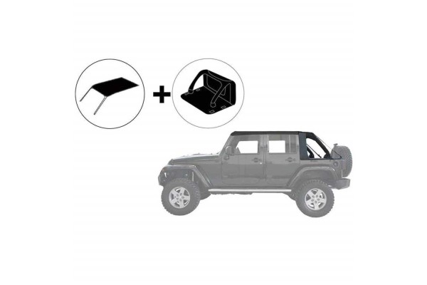 Complete Cargo type soft roof with Suntop Wrangler JK wall