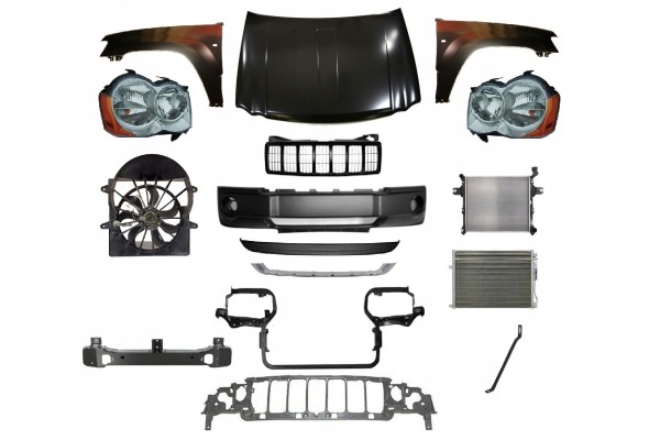 CHEROKEE WH 04 10 FRONT MASK BUMPER BELT FENDER