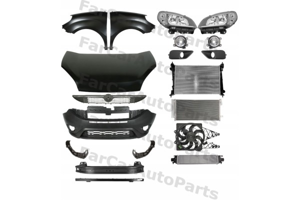 Fiat Doblo 15 Bumper Mask Mudguard Belt PARTS SET