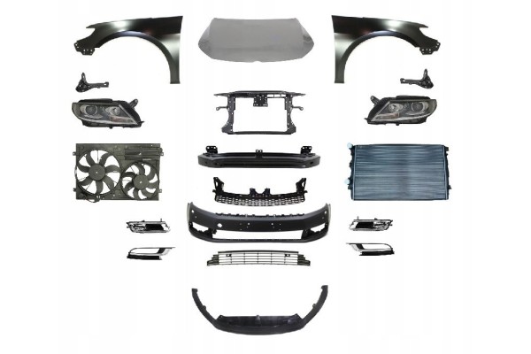 VW CC 12 17 FRONT BUMPER MASK LAMP BELT FENDER