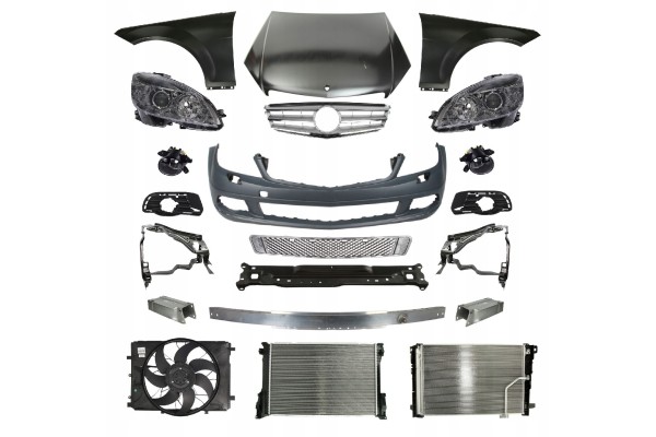 MERCEDES C W204 07 11 FRONT MASK BUMPER BELT