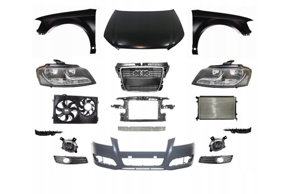 AUDI A3 8P 08 12 FRONT LAMP MASK FENDER BELT