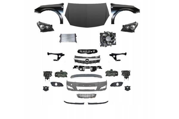 ASTRA H 07 12 FRONT MASK FENDER BUMPER BELT