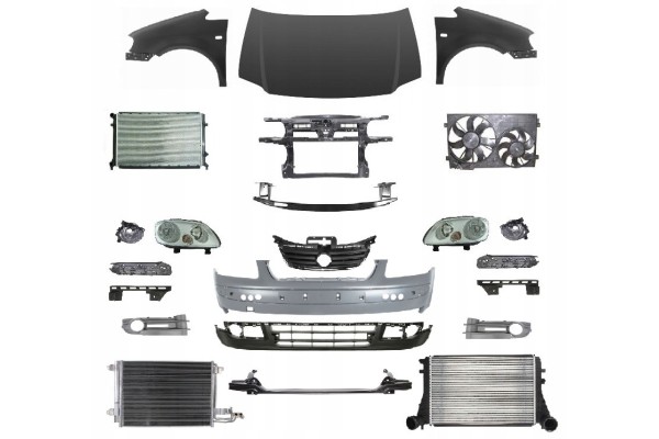 VW CADDY LIFE 04 10 FRONT MASK BUMPER BELT LAMP