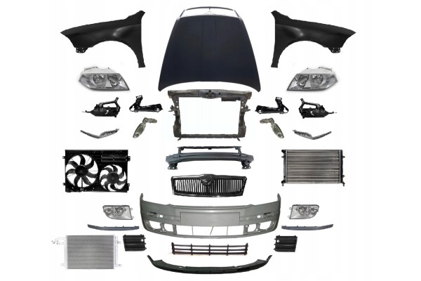 OCTAVIA 04 08 FRONT MASK BUMPER LAMP BELT