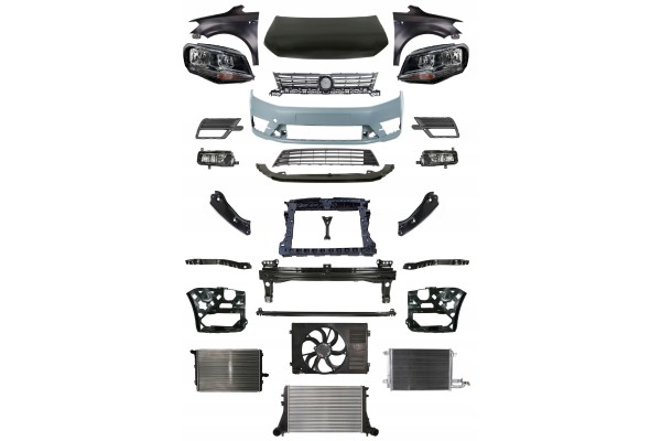 VW CADDY LIFE 15 FRONT MASK BUMPER BELT LAMP