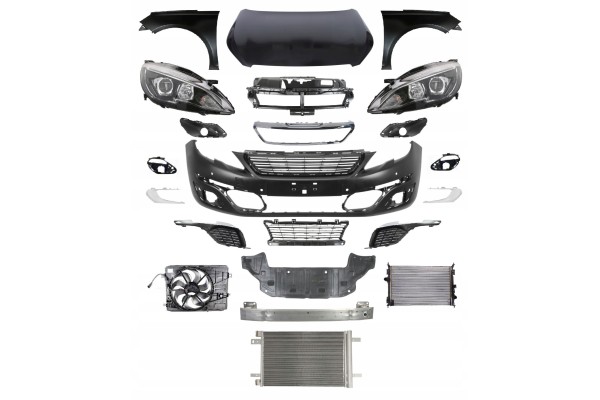 PEUGEOT 308 13 17 FRONT BUMPER MASK FENDER BELT