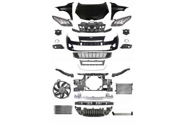 MEGANE III 07 13 FRONT MASK BUMPER BELT FENDER