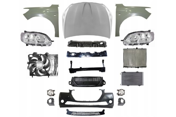 PEUGEOT 301 FRONT MASK BUMPER BELT LAMP FENDER