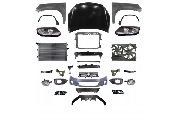 TIGUAN 11 16 FRONT MASK BUMPER BELT LAMP FENDER
