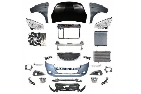 PEUGEOT 208 FRONT MASK BUMPER BELT LAMP FENDER