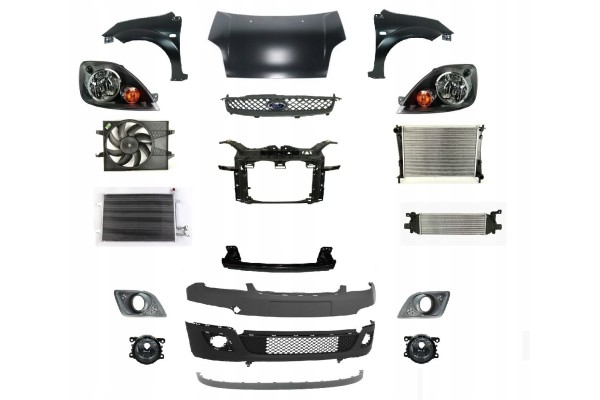 FIESTA 05 08 FRONT MASK BUMPER BELT FENDER LAMP