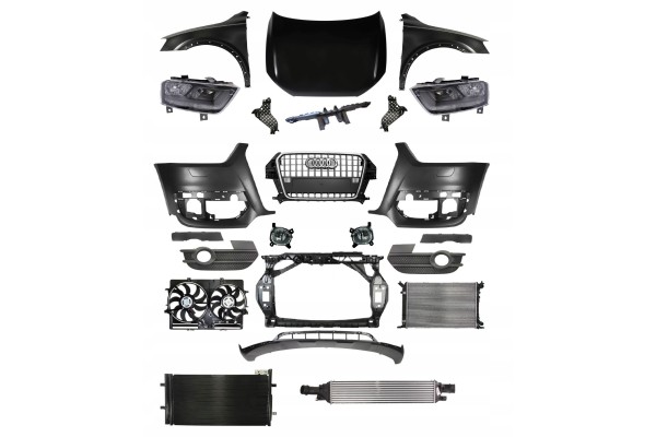 AUDI Q3 11 16 FRONT FENDER BUMPER LAMP BELT