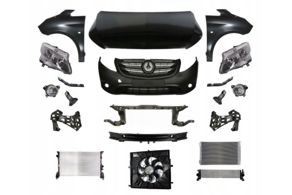 VITO W447 14 19 FRONT MASK BUMPER BELT FENDER