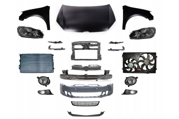 GOLF VI 6 FRONT MASK BUMPER BELT LAMP FENDER