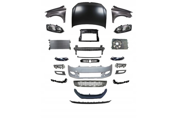 VW POLO 6R 07 14 FRONT MASK BUMPER BELT LAMP